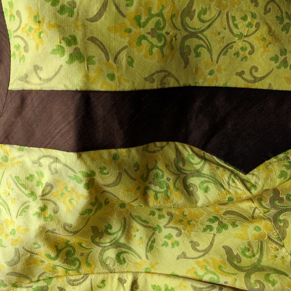 Yellow and Brown Patterned Fabric - Picture 7 of 9